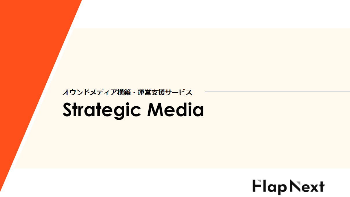 オウンドメディア構築・運営支援サービス【Strategic Media】